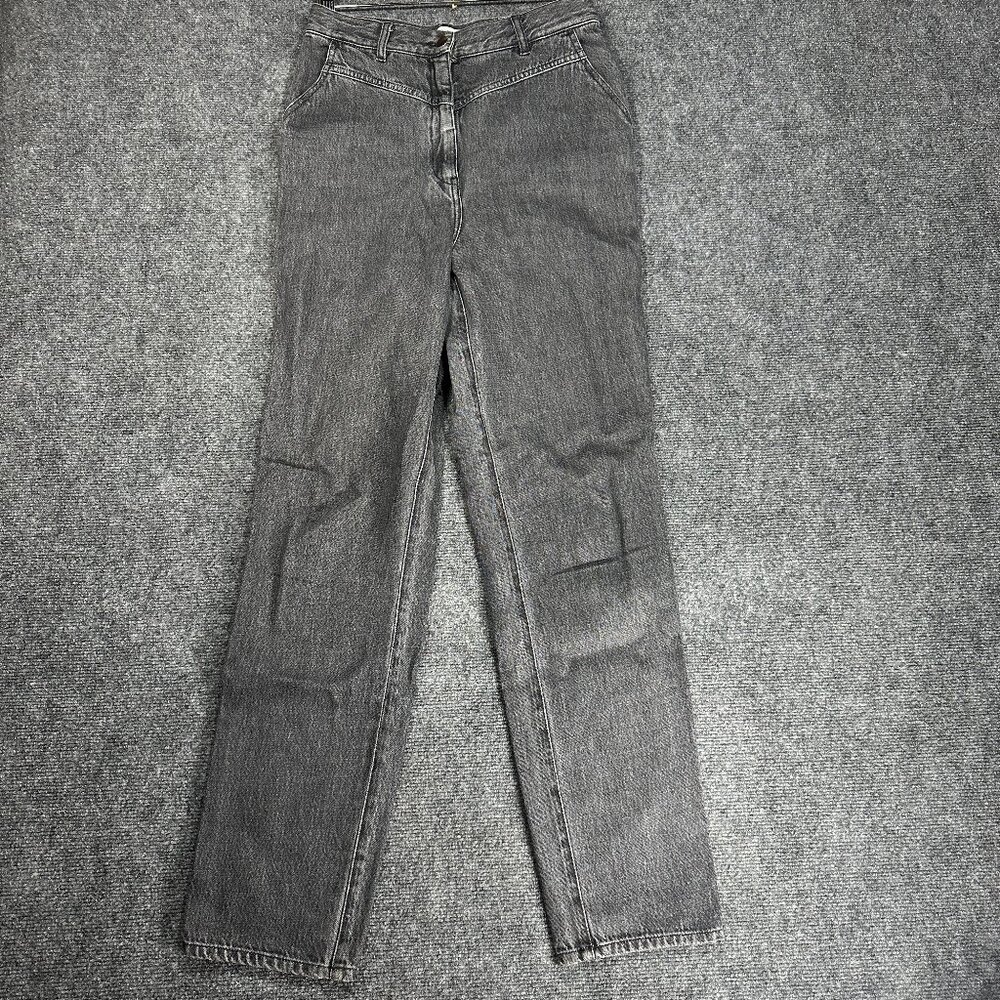 Vintage Lacoste Jeans Womens EU 38  High Rise Gray Cotton Stretch Taper MOM Y2K